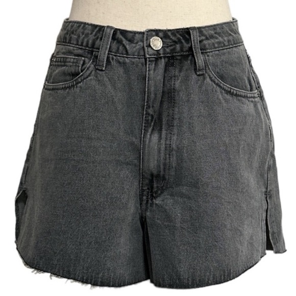 We Wore What BahBah black high rise denim shorts - Picture 5 of 8